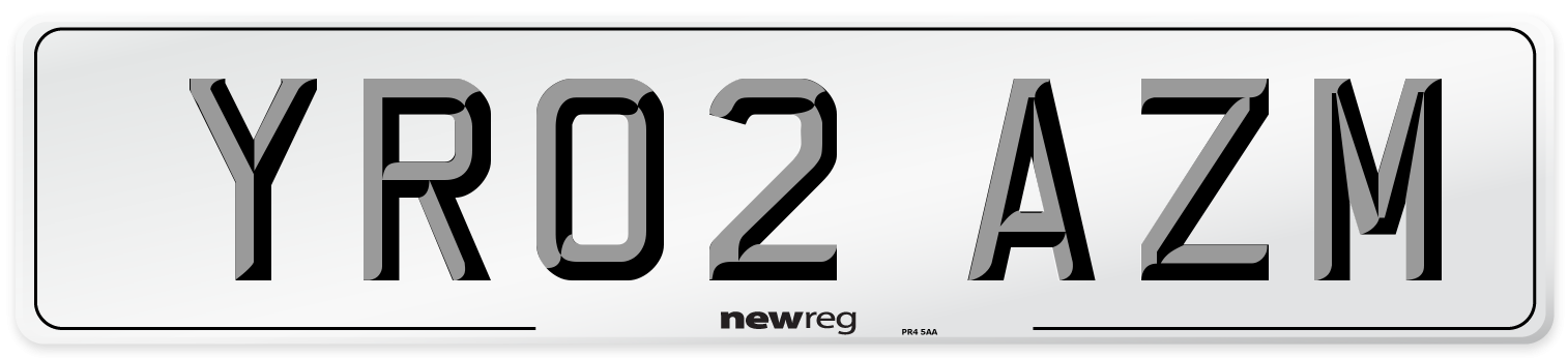 YR02 AZM Number Plate from New Reg